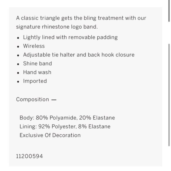 Victorias Secret Shine Strap Triangle Bikini Swim Top NWT - Picture 3 of 4